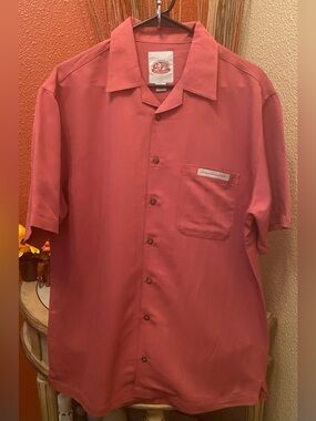 Overseas Adventure Travel - New-Classic Short-Sleeve Button-Down Shirt in Coral
